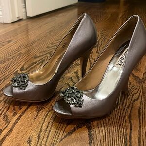 Gray Badgley Mischka heels